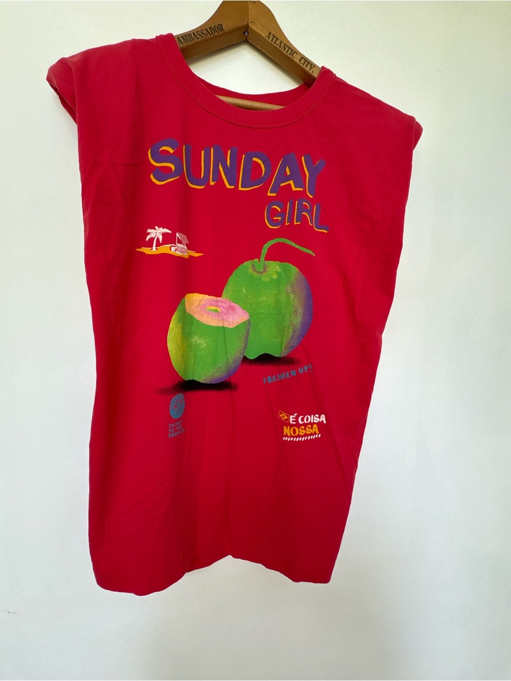 FARM Rio Red 'Sunday Girl' Graphic Tank with Tropical Fruit